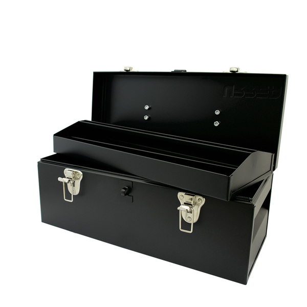 Urrea Tool Box, Steel, Black, 18 in W x 7-1/2 in D x 7-1/2 in H D4C20